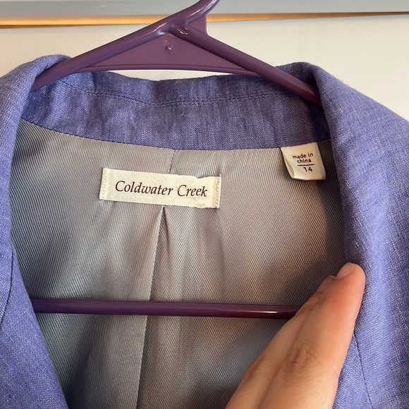 Coldwater Creek 100% Linen Open Jacket size 14 - Picture 4 of 4